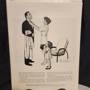 Norman Rockwell Art - Mass Mutual Advertisement - Longines Watches